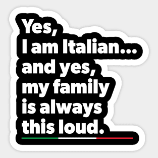 Italia product - Funny Italian Family print Sticker